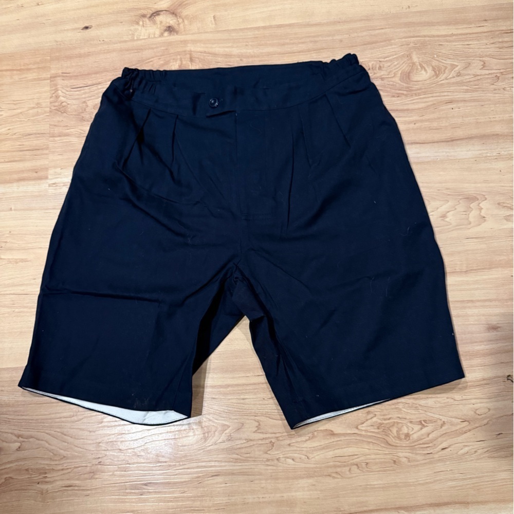Classic Black Men's Flat Front Shorts 36